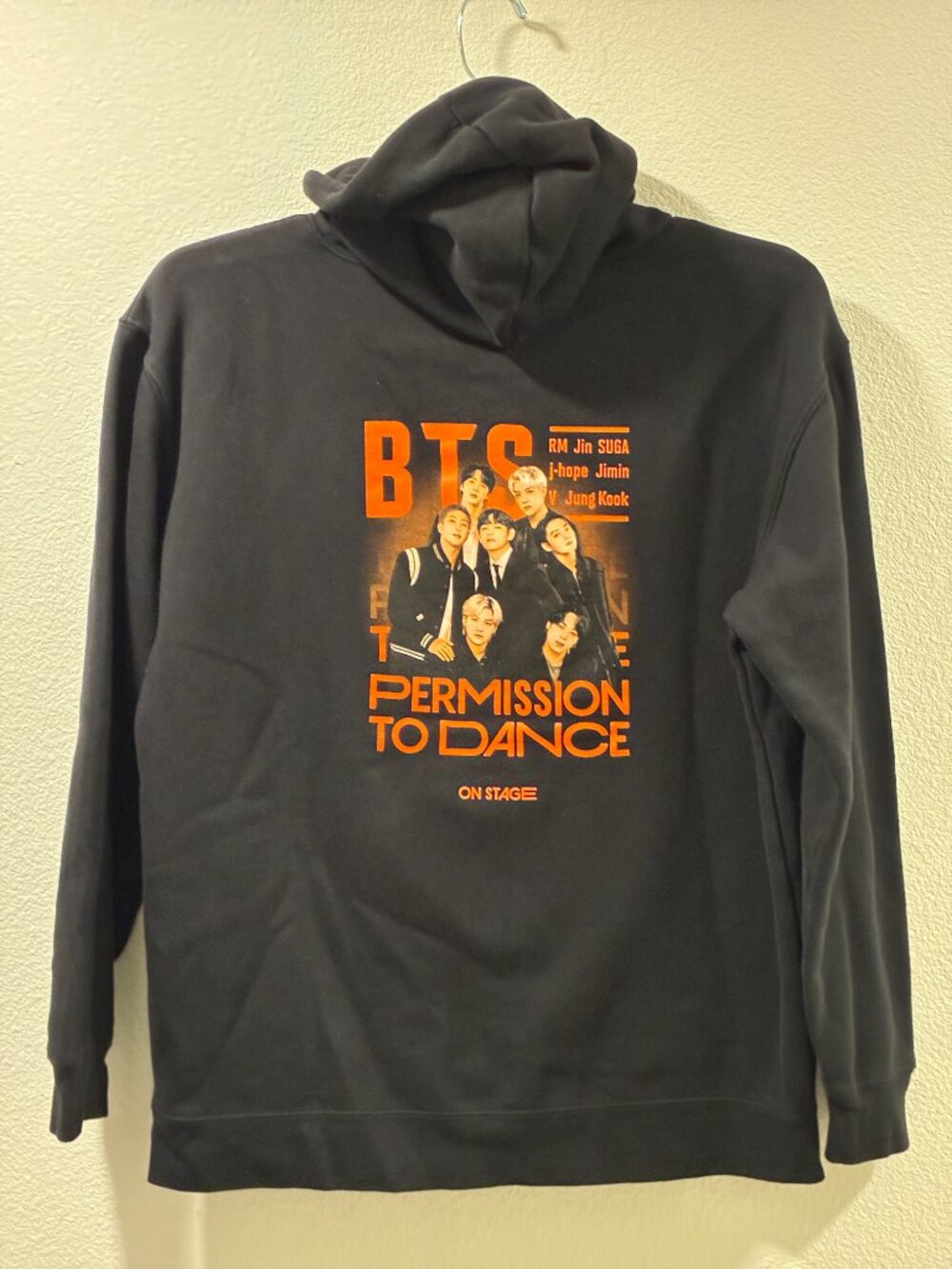 BTS Official Permission To Dance On Stage Pullover Black Hoodie XXL EUC